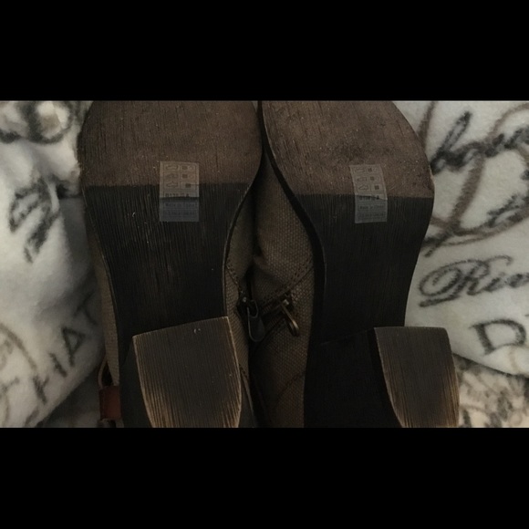 Blowfish open toe canvas fashion boots - Picture 9 of 10